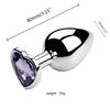 Metal Anal Plug for Women Men Couples Butt Plug Butt Toy Adult Game Masturbator Anal S/M/L Diamond Sex Toy for Adult Products