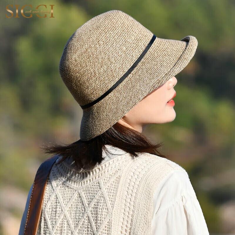 Siggi Women s Foldable UV Protection Straw Sun Hat 57CM