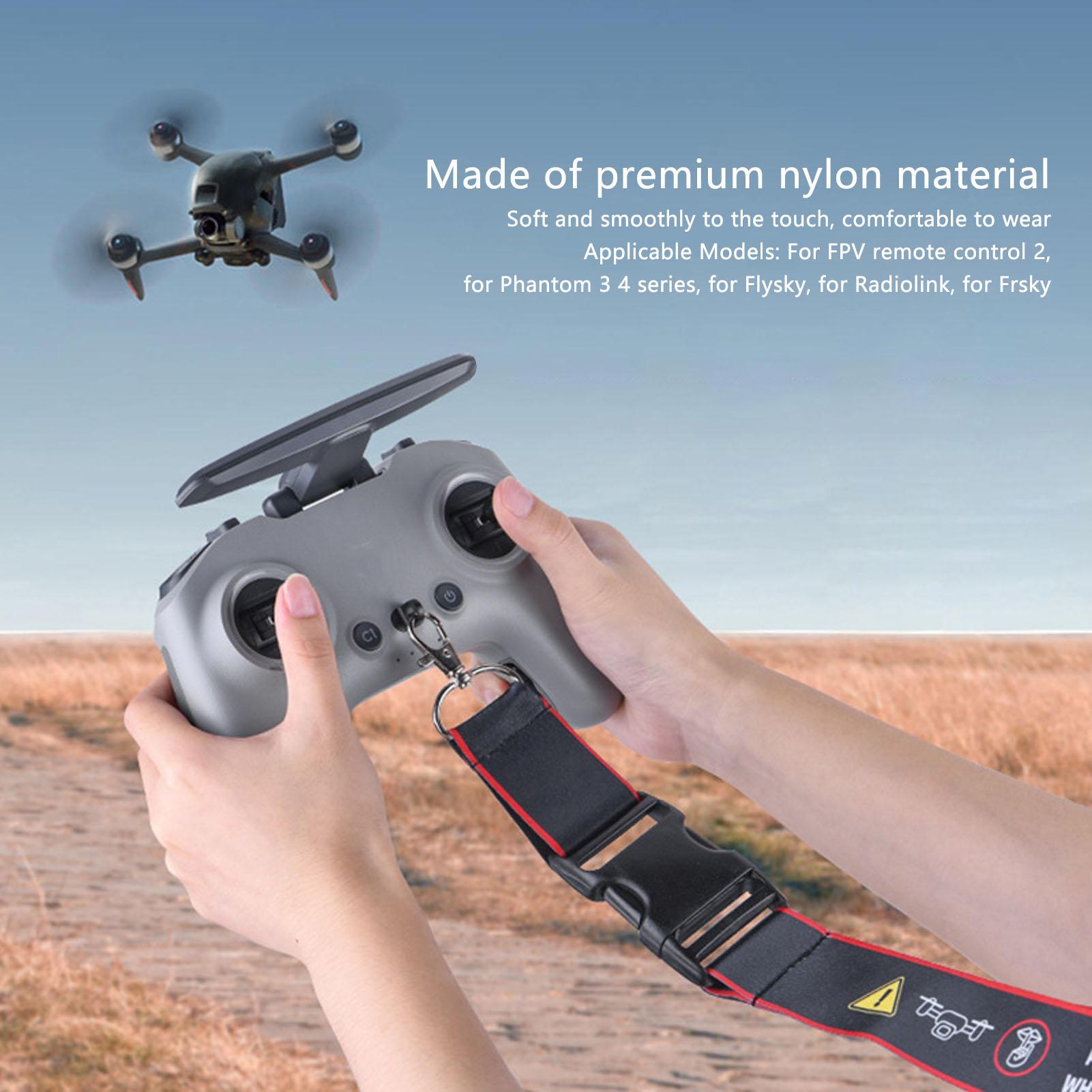 

Remote Controller Lanyard Anti Lost Nylon Sturdy RC Drones Remote Controller Neck Strap with Warning Slogan for