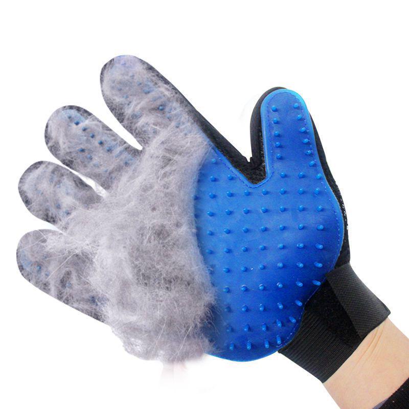 Silicone Cat & Dog Grooming Massage Gloves for Hair Removal