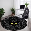1pc Cat PolkaDot Office Round Area Rug, Indoor Mat Suitable For Office, Under Office Chairs Bedroom Living Room Home Decor, Room Deco