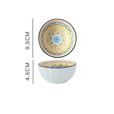 Mini Ceramic Seasoning Plates Underglaze Colored Vinegar Bowls Soy Sauce Plates Hot Pot Sauces Dishes Home Ceramic Dinner Plates