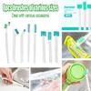 Crevice Brush 8-Piece Tile Cleaner Crevice Cleaning Brush Set For Shower Bathroom Floor Home Car Grill Bottle Toilet Kitchen