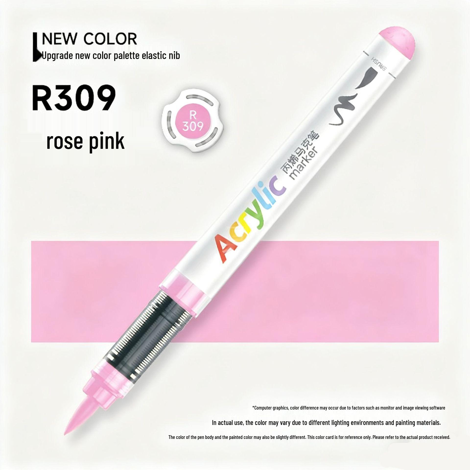 Master Direct Acrylic Marker - Soft-Tip Liquid Refill, Single Color Watercolor Brush Pen