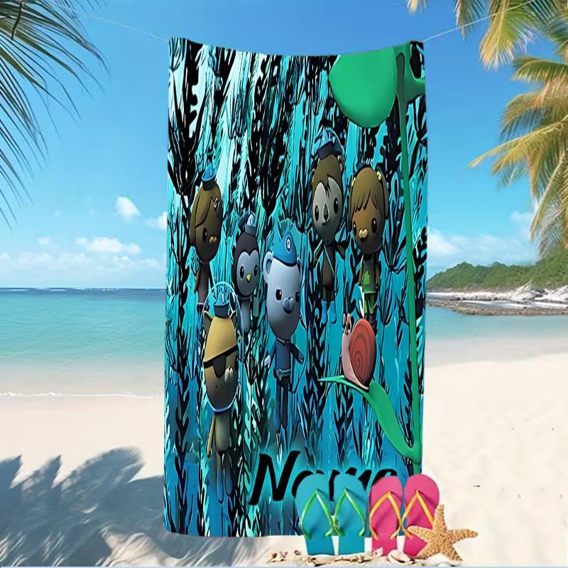 Customizable personalized beach towels Octonauts themed designs.Suitable for the beach, yoga, sports;ideal as beach accessories