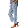 Damen Casual Hose mit Kordelzug und elastischem Bund mit Seitentaschen Entspannte Passform Leichte bedruckte Loungehose