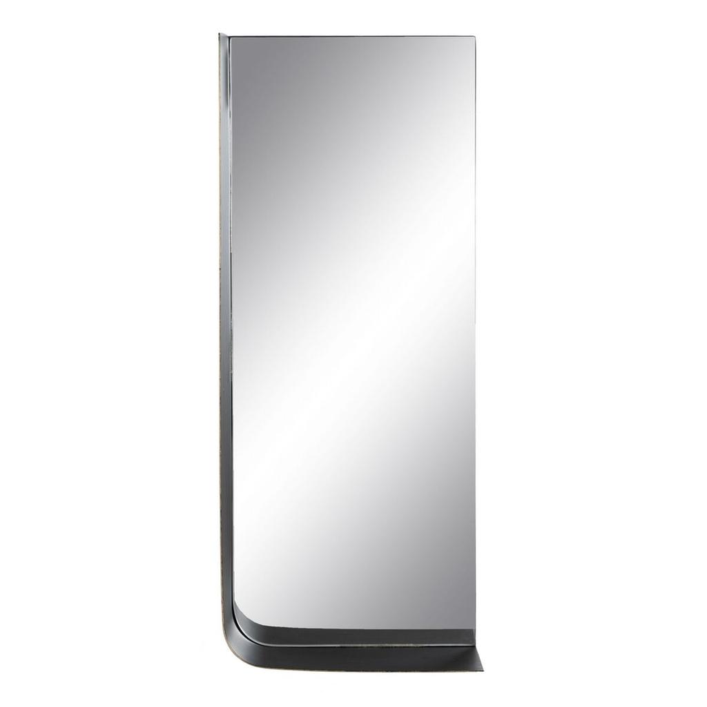 Wall Mirror 20 X 12 X 50 Cm Black Gold Metal