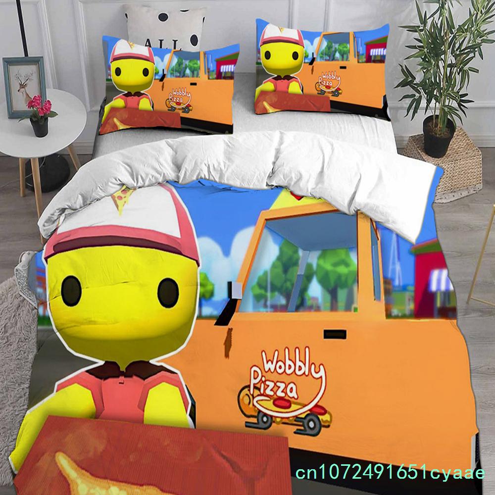 Copripiumino Set Biancheria da Letto Wobbly & Life Singolo Gemello Matrimoniale Queen King Size Trapunta Copri Letto Anime Federa 2-3 Pezzi Set
