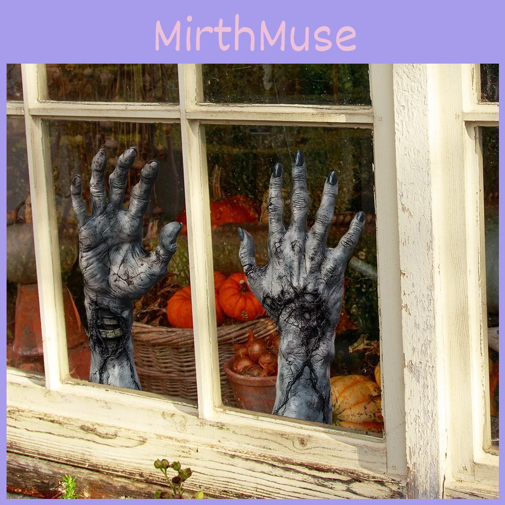 Arm Horror Halloween Uv Static Glass Window Display Home Decor Stickers Wall