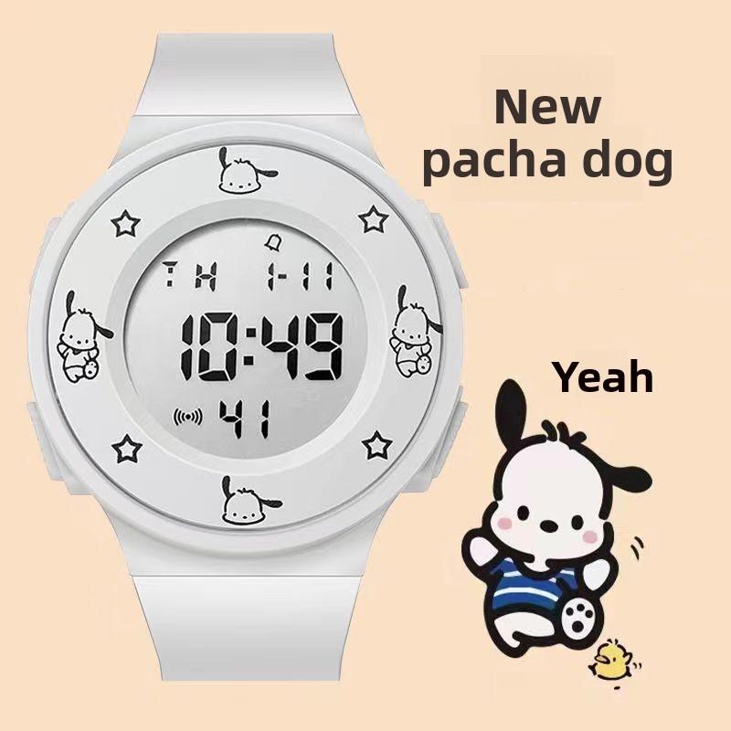 

Forest Pochacco Dog Student Watch With Night Light Waterproof Digital For Middle School Students белый