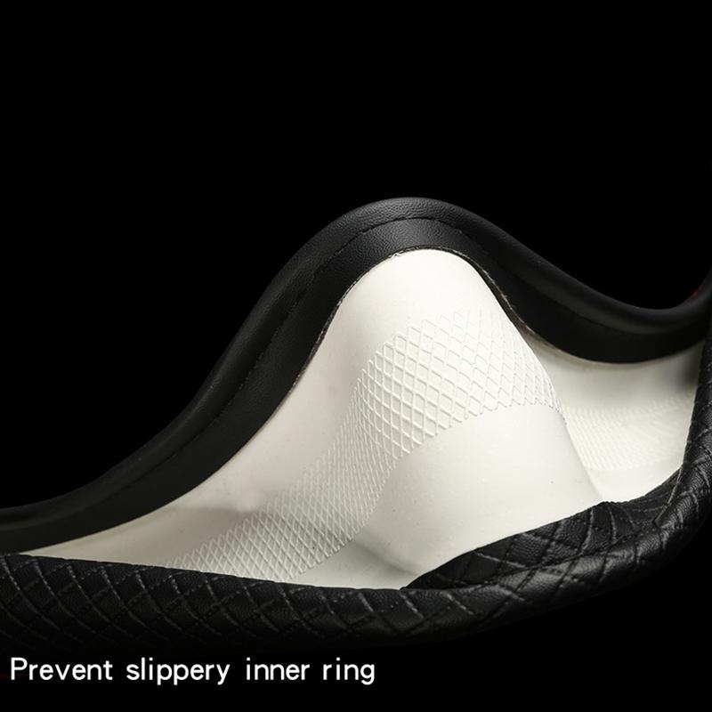 Car Steering Wheel Cover Leather 38cm for Toyota Corolla Fortuner Sequoia Auris Avensis YARIS Vios Celica 86 Rav4 4Runner C-HR