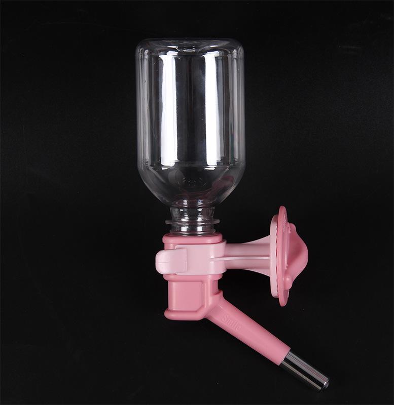 2026 New Long Nozzle Pet Water Bottle 330ML Extended Copper Head Dog Drinking Feeder Hanging Water Dispenser for Small Animals