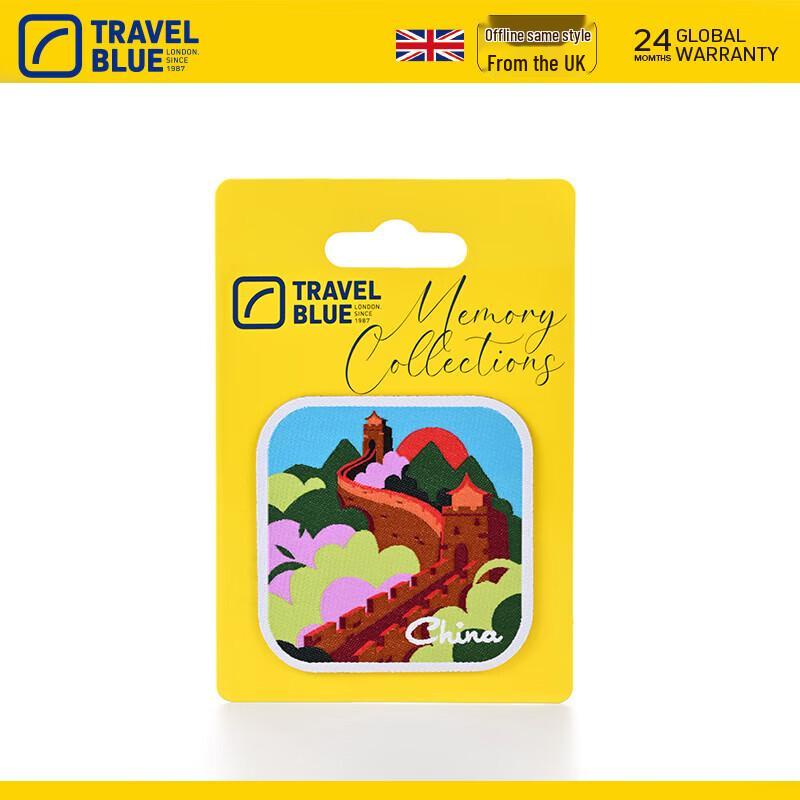 Travel Blue Great Wall Embroidered Patch