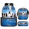 Popular Animation Backpack Student Schoolbag Boys Messenger Bag Girls Pencil Case