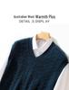 Men's Wool V-neck Sleeveless Cashmere Knit Vest - Business Formal, Loose Fit, Autumn/Winter Style