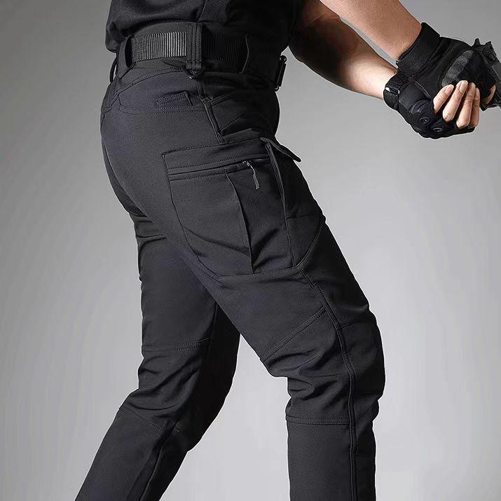 Men's IX7 Tactical Windproof Outdoor Softshell Pants - Winter Fleece-Lined, Waterproof, Warm.