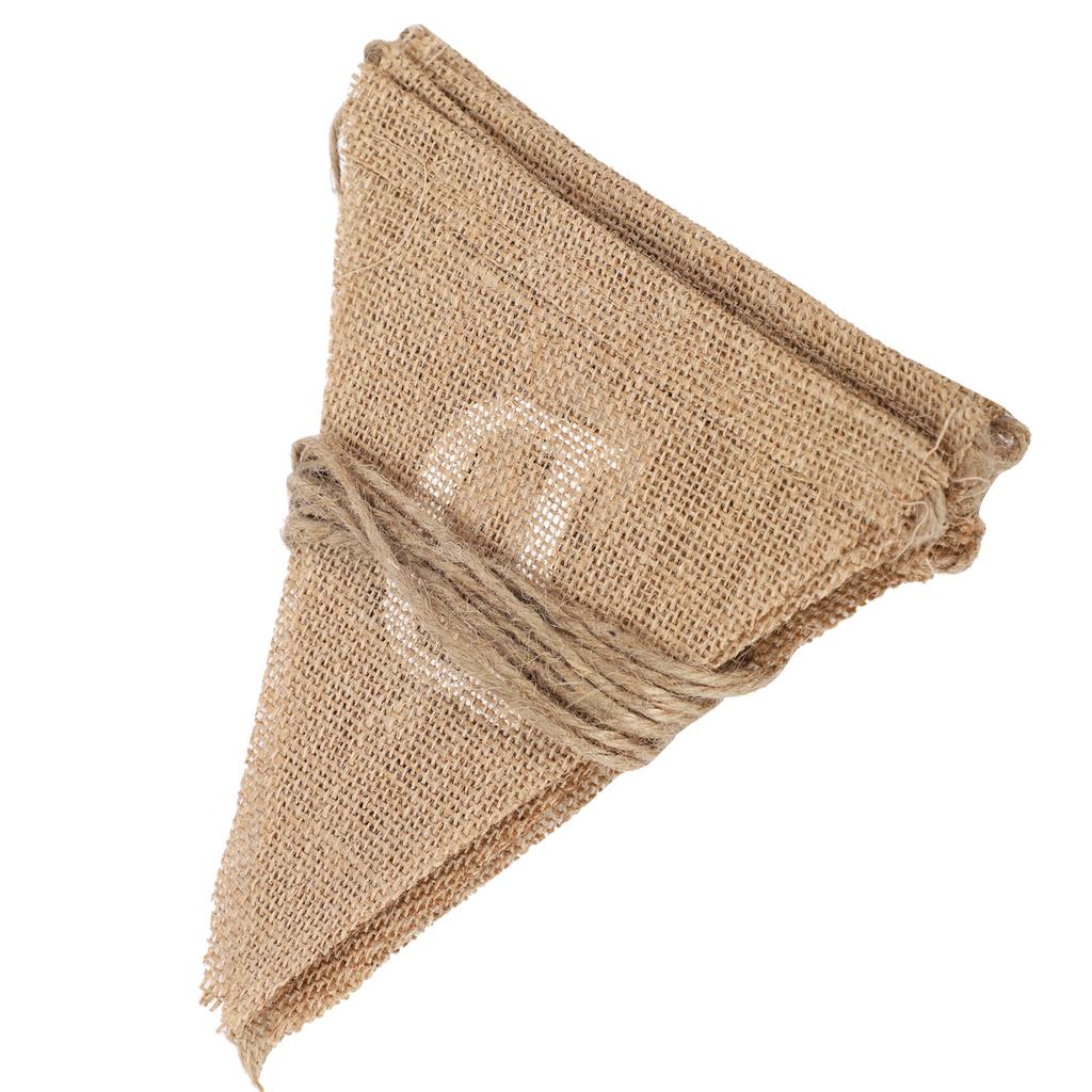 Jute Vimpelflagg Just Married Alla hjärtans dag Bröllopsfest Hängande Banner DIY Fotorekvisita