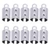 10pcs Round Edge Cord End Clip Stainless Steel Rope Clamps Jewelry Crafting Accessories Bracelet Necklace Connector