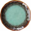 Creative European Ceramic Dinner Plate, Kiln-Changed Green Glaze Steak Plate, Household Salad Dish