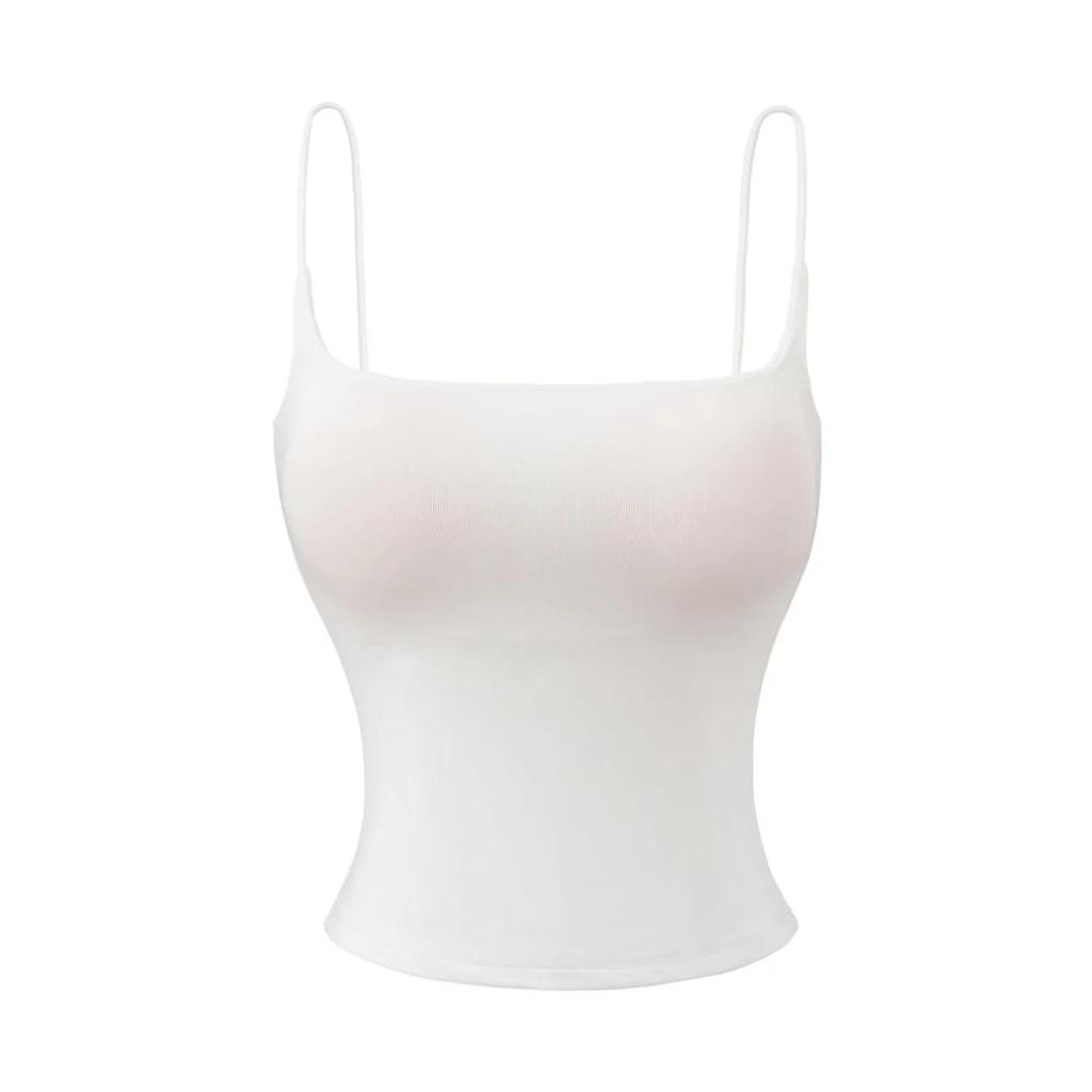 Women's Summer Fashionable Bandeau Camisole: Chest Pads, Open Back, Sexy Tank Top for Inner or Outer Wear