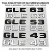 3D ABS Car Rear Trunk Letters Emblem Badge GLE 63 GLE 53 GLE 43 Glossy Black Chrome Decal Sticker For Benz W166 W167 Accessories
