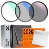 K&F CONCEPT K Series 49-82mm Filters UV/CPL/ND2-400/Black-Mist 1/4 Cap Clean Cloths Camera Lens Filter Set for Nikon Canon Leica