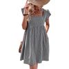 Women’s Ruffle Sleeve Square Neck High Waist Dress with Loose Fit and Soft Fabric for Everyday Wear