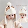 Breathable Earmuff Caps Baby Warmth Ear Flap Hat with Fleece Lining for Winter