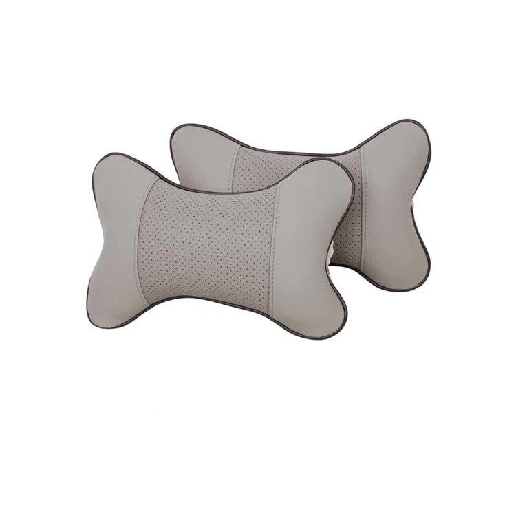 1 Pcs Car Neck Pillows Pu Leather Head Support Protector Black/Red Universal Headrest Backrest Cushion Fit for All