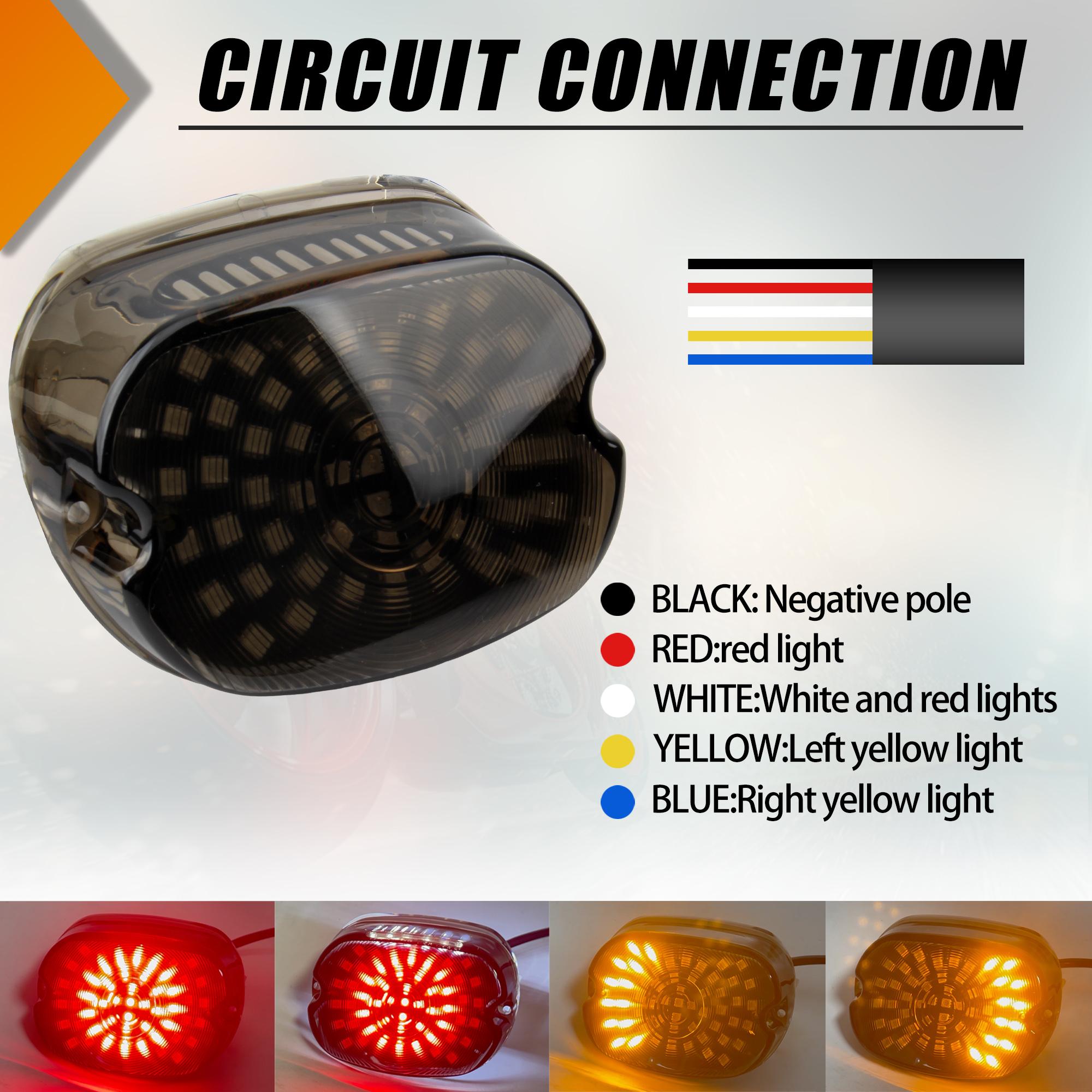 

Motorcycle Motorbike LED Tail Light For Harley Davidson Sportster Dyna Road King Moto Accesorios Turn Signal Rear Lights