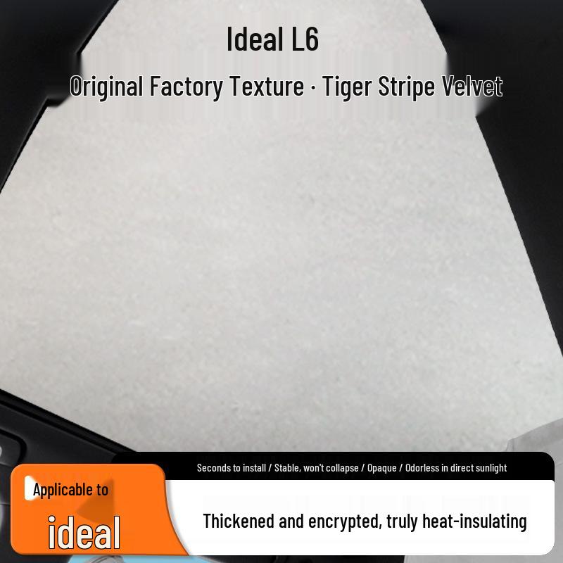 Li Auto L8/ONE Suede Sunshade Curtain: Electrostatic, Heat-Insulating Roof Protection.