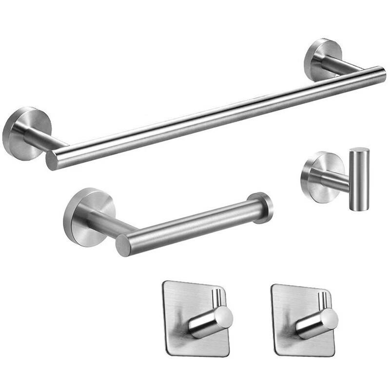 MDNG Brushed Stainless Steel 5-Piece Bathroom Hardware Set