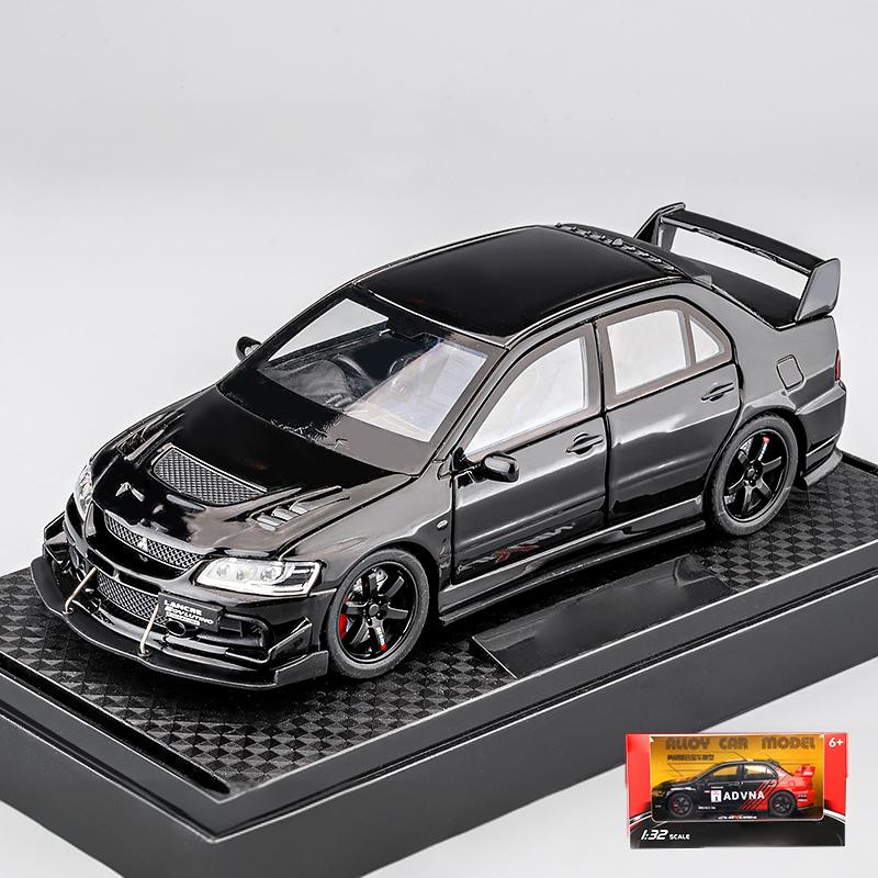 1:32 Mitsubishi Lancer Evolution EVO IX 9 Track Painted Sports Metal Alloy Diecast Model Car Pull Back Hobby Collection Decorate