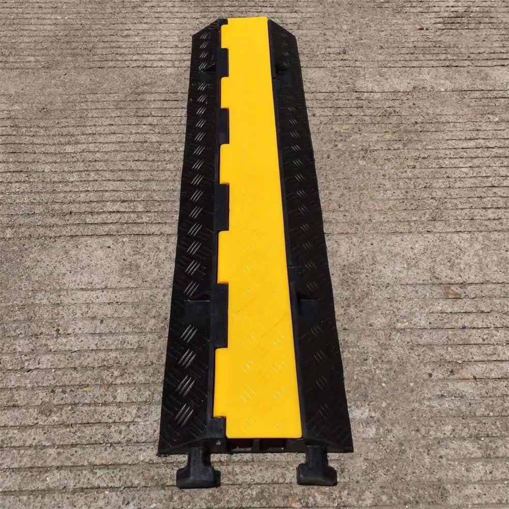 Twill Rubber 2-Channel Speed Bump & Cable Protector for Indoor/Outdoor Stages
