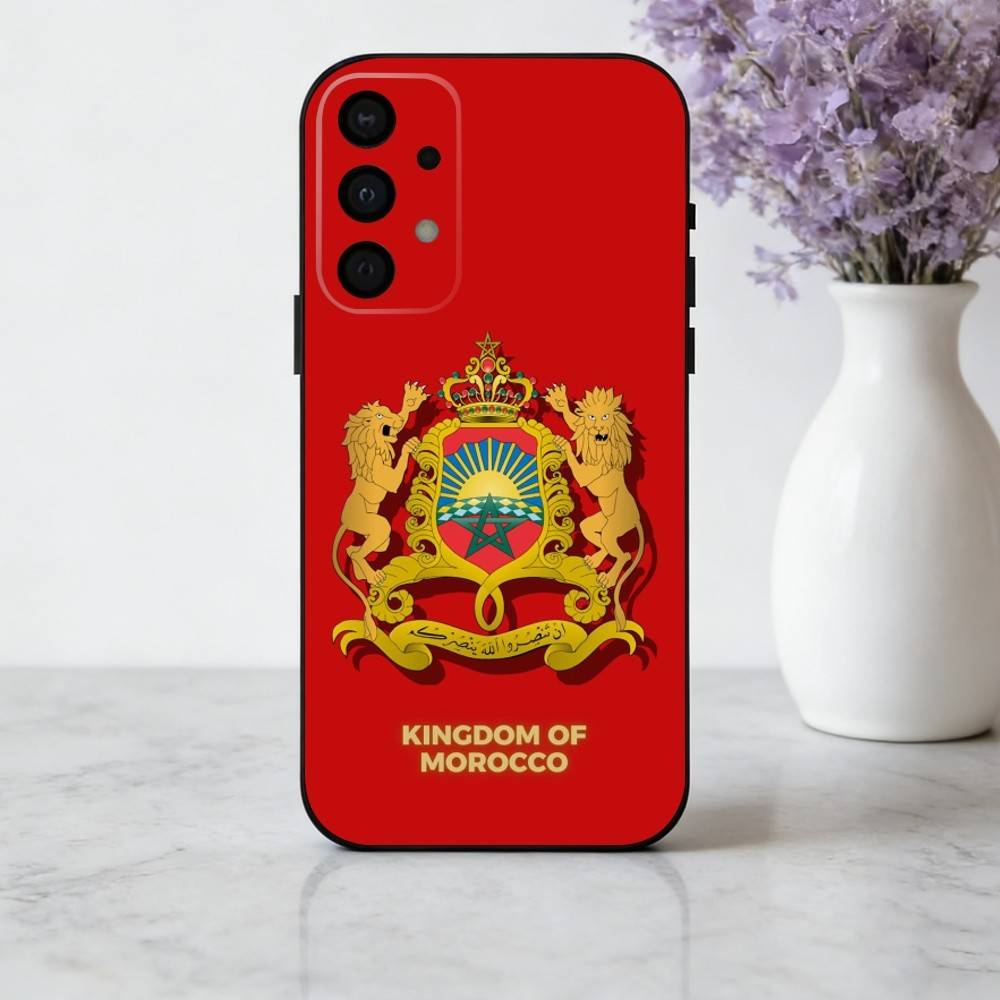 M-Maroc-C M-Morocco F-Flag Phone Case For Samsung Galaxy A73,A72,A71,A70,A53,A52,A51,Soft Silicone Black Cover
