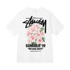 Grenzüberschreitende europäische und amerikanische Trendmarken, eine Vielzahl bedruckter Herren- und Damen-Kurzarm-T-Shirts, 220 Gramm lockere Streetwear-T-Shirts