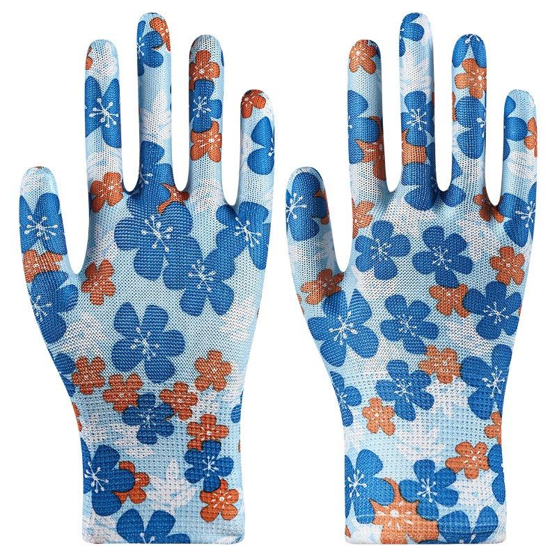 1 Pár Ochrana Práce Čisticí Nástroje Čištění Dvoru Květinové Zahradní Rukavice Protiskluzové Domácí Rukavice Pracovní Rukavice