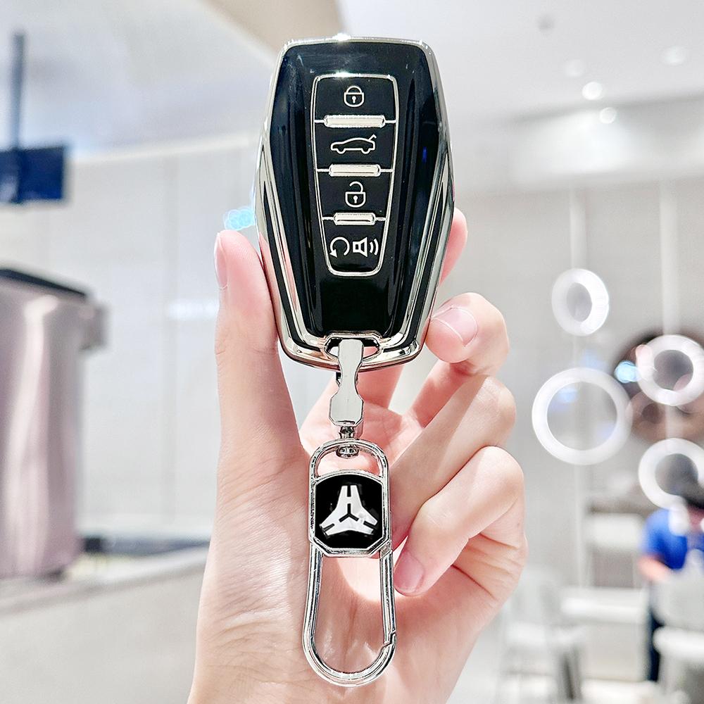 TPU Car Remote Key Case Cover for Geely Emgrand X7 EX7 Coolray 2019 - 2020 Auto Styling Holder Shell Fob Accessories