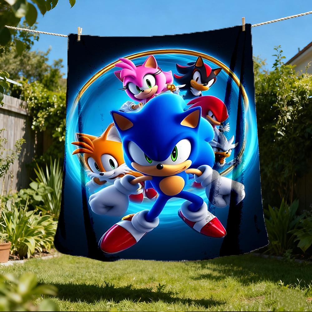 1pc Christmas, Crayon Outdoor Personalized Flannel Blanket, Soft, Lightweight Personalized Flannel Blanket, Digital Printing, 80x120cm