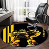 1pc Bumblebee2 Print Round Carpet Chair Round Carpet Suitable for Bedroom Living Room Home Decorative Carpet