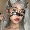 Punk Alien Decent Gothic Mask Mask Cosplay Irregular Metal Face Wearing  Kids Birthday Party Favors