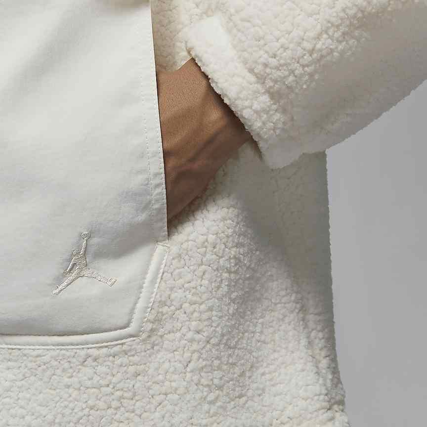 Jordan Men's Flight Sherpa Half Zip Hoodie Sail FV7453-133