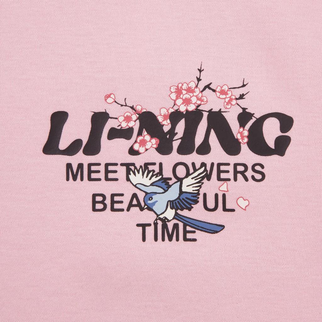 Li-Ning Round Neck Letter Pattern Printed Couple T-Shirt Unisex Tops ATSW371-4