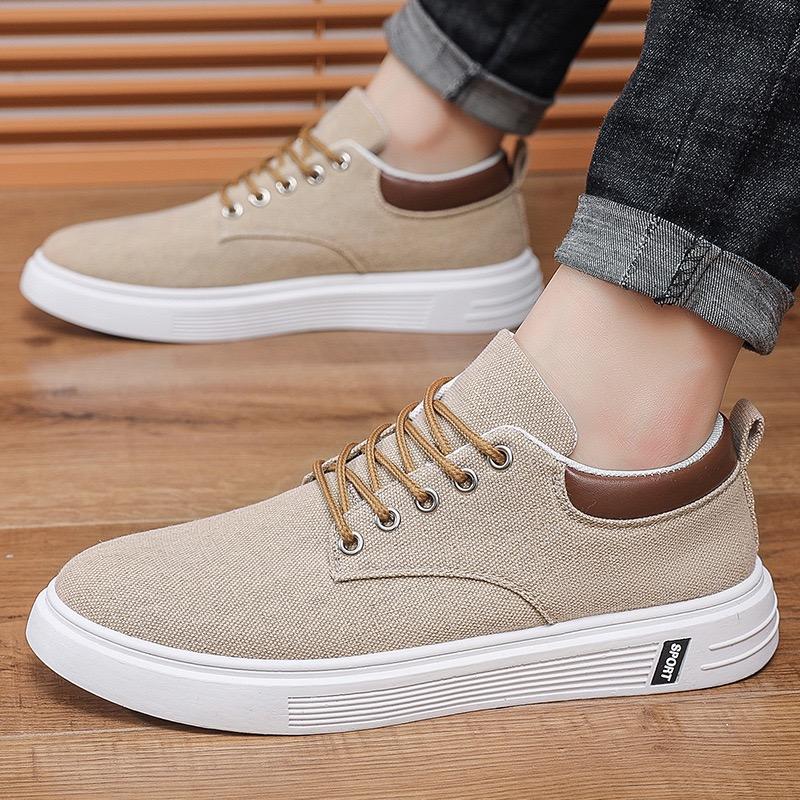 Men's Casual Shoes Classic Breathable Canvas Shoes Fashion Outdoor Sneakers for Men Vulcanized Shoes Lace Up Flats Tenis Hombre