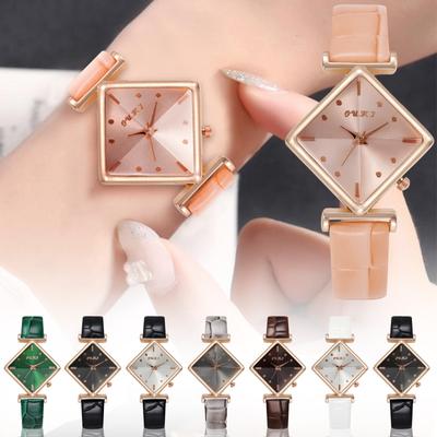 Svítící ukazovátko hodinky Kožený náramek Dámské hodinky Quartz hodinky dárek