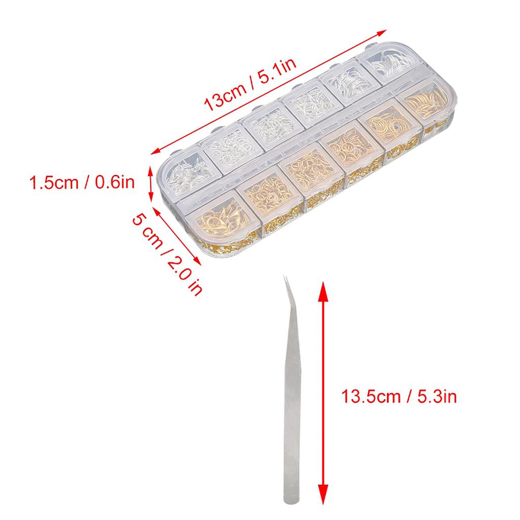 Gemischte Zinklegierung Biegeringe Karabinerverschluss DIY Schmuckzubehör Set ohne Zangen