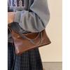 Retro Niche Armpit Bag Women's 2025 Autumn New Fashion Korean Baguette Bag Large Capacity Chain Armpit Bag
