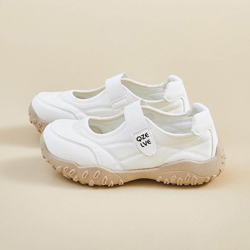 Inner heightening thick-soled Velcro Mary Jane shoes women's summer new versatile round head shallow mouth casual shoes sports shoes