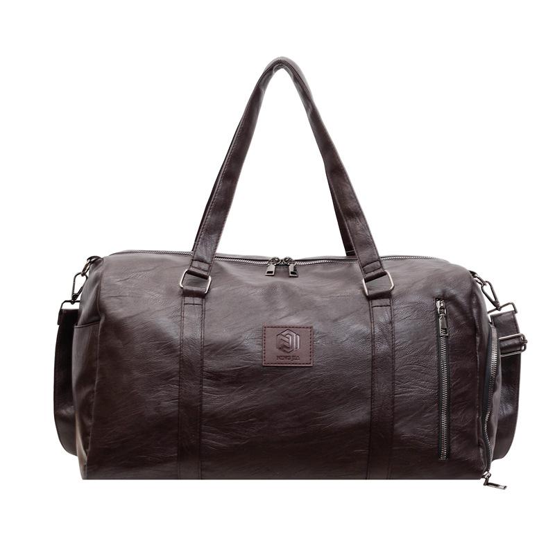 Kožená sportovní a fitness taška, Dámská crossbody kabelka, Pánská venkovní cestovní zavazadlová taška s velkou kapacitou