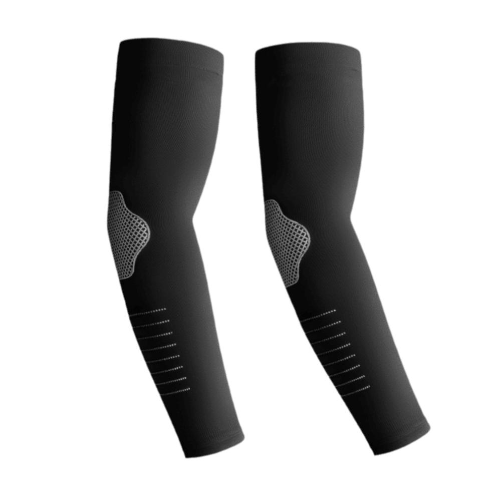 2Pcs Ice Silk Men's Sports Arm Guards Elastic Cooling Sleeves Cover New Sunscreen Sleeves